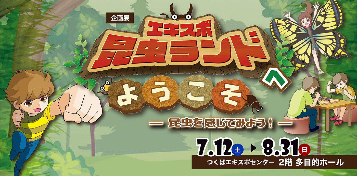 企画展「エキスポ昆虫ランドへようこそ　－昆虫を感じてみよう！－」